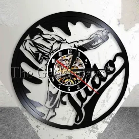 Judo Martial Wall Arts Judo Gym Sign Wall Clock Jiu-jitsu Vintage Vinyl Record Wall Clock Japanese Fighting Martial Judoka Gifts