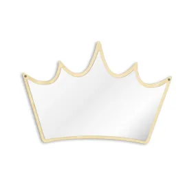 King of Crown Decorative Wall Mirror Wood and Acrylic Queen Princess Crown Safety Mirror Kid Room Baby Mirror Gift For Her