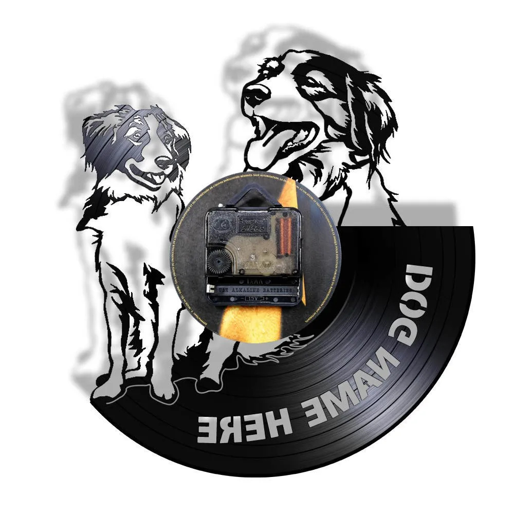 Kooikerhondje Wall Clock Cusutom Dog Name Vinyl Record Clock Nederlandse Dog Breed Personalised Small Cager Dog Kooiker Clock