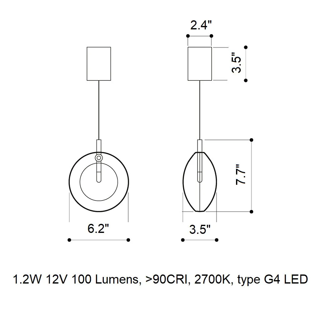 Lens LED Pendant Light
