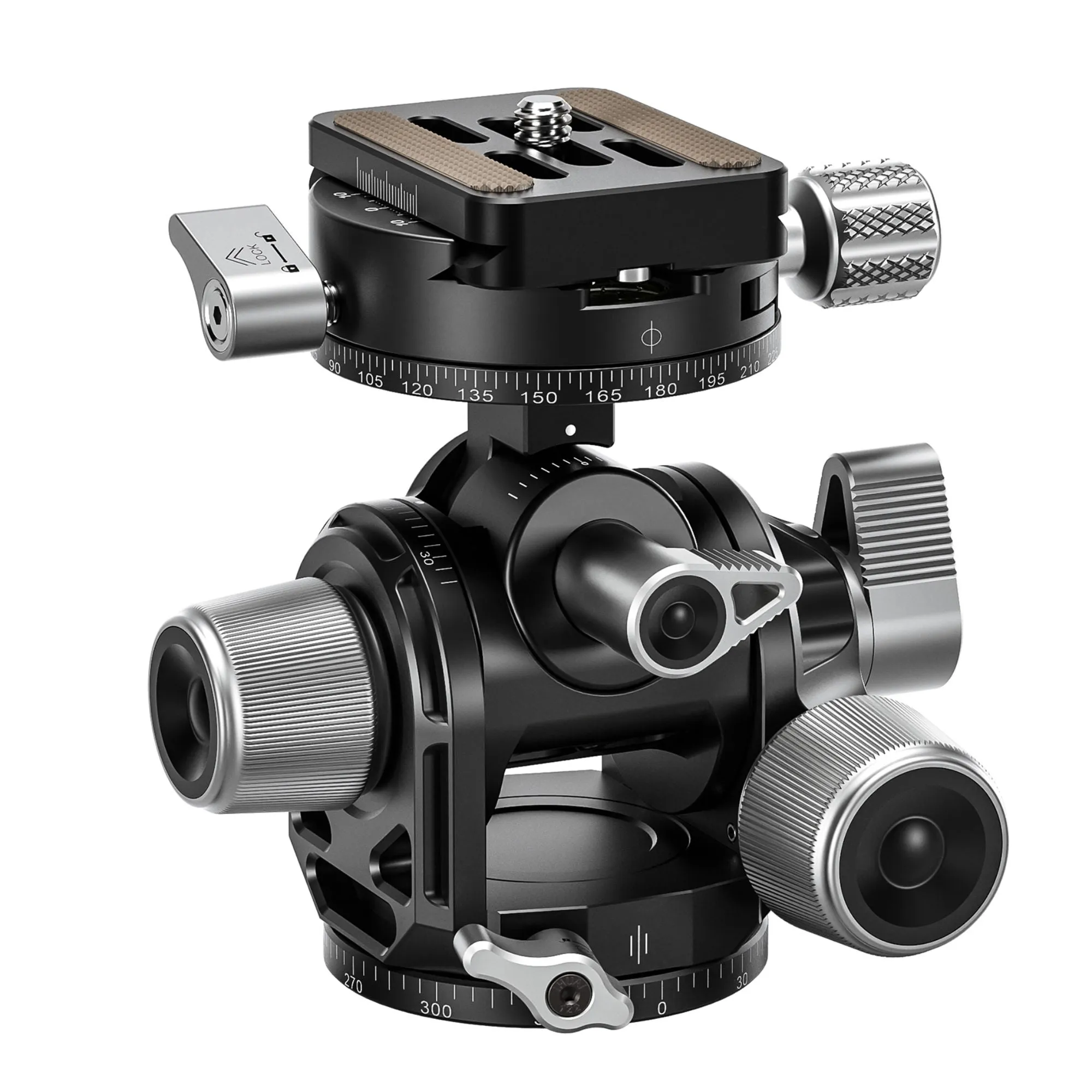 Leofoto G3 50mm 3-Axis Geared Head with BPL-50N Plate