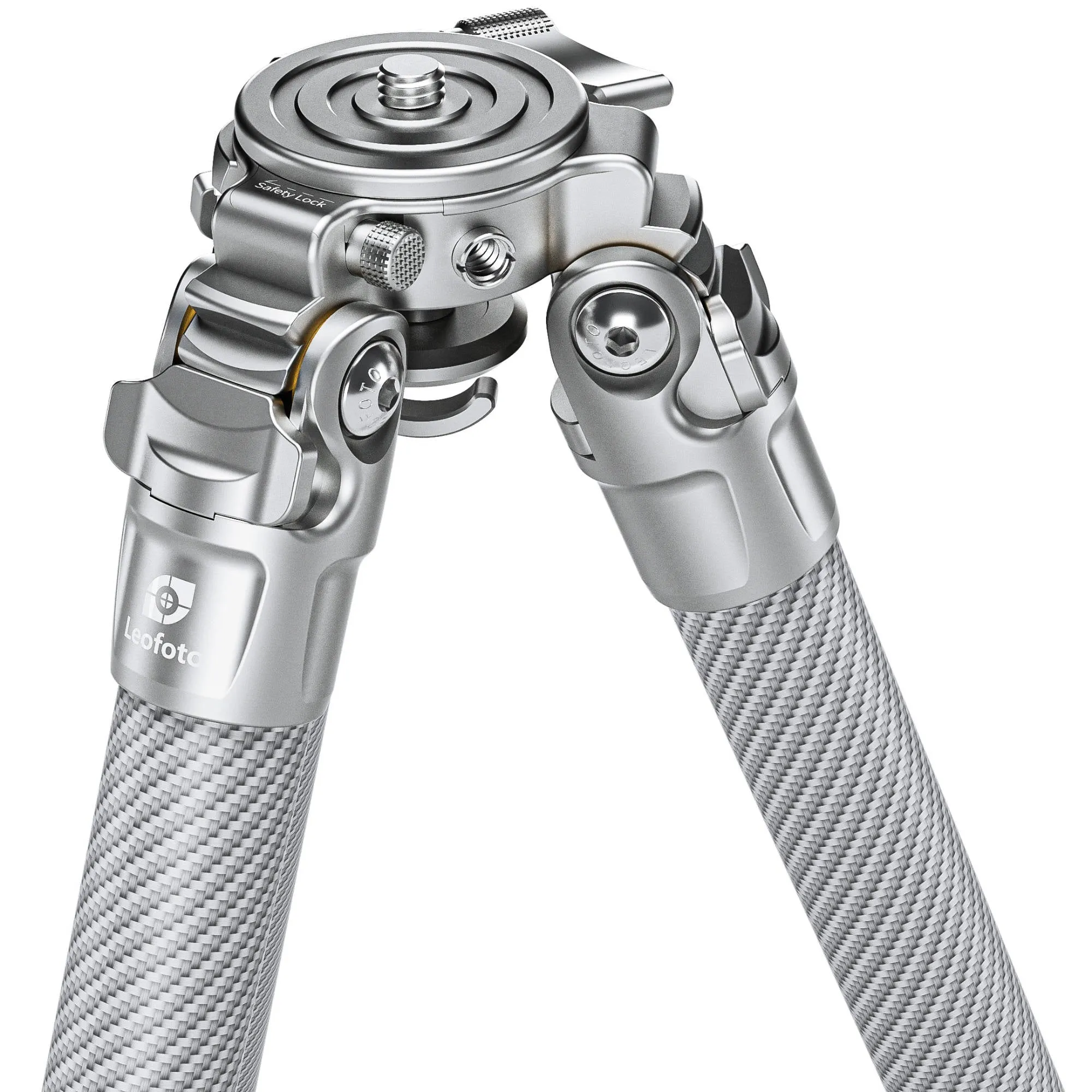 Leofoto LG-324C Silver 4 Section Water Resistant Carbon Fibre Tripod with LH-40R Ball Head