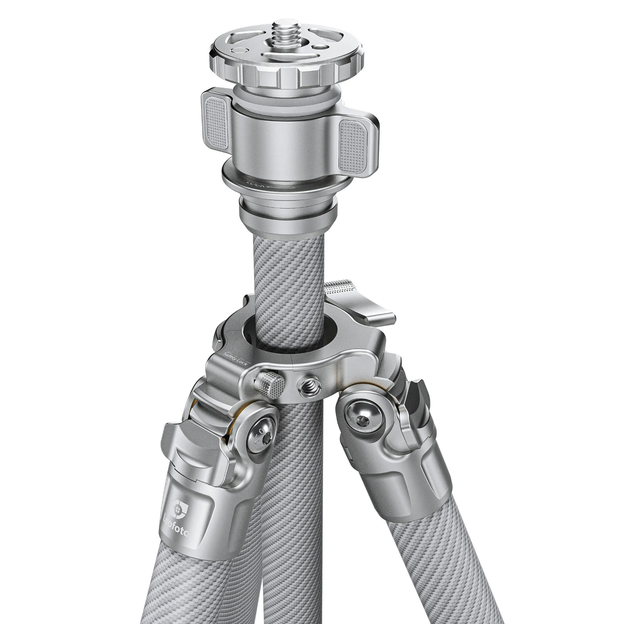 Leofoto LG-324C Silver 4 Section Water Resistant Carbon Fibre Tripod with LH-40R Ball Head