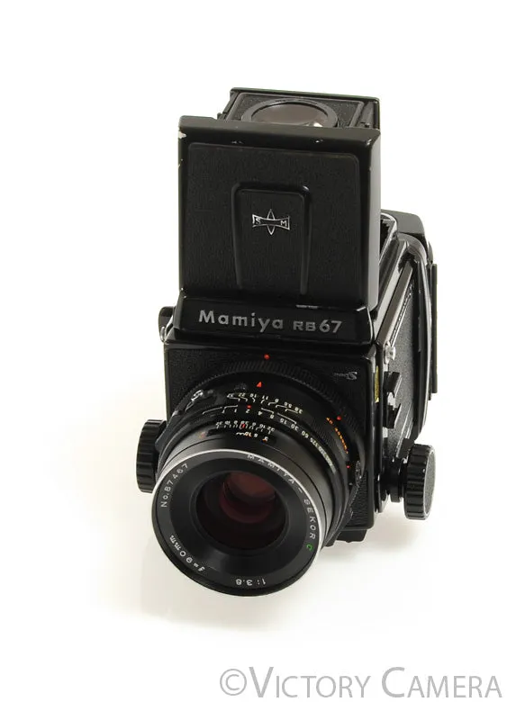 Mamiya RB67 Pro-S Camera w/ 90mm f3.8 Lens 120 Back WLVF -Clean, New Seals -