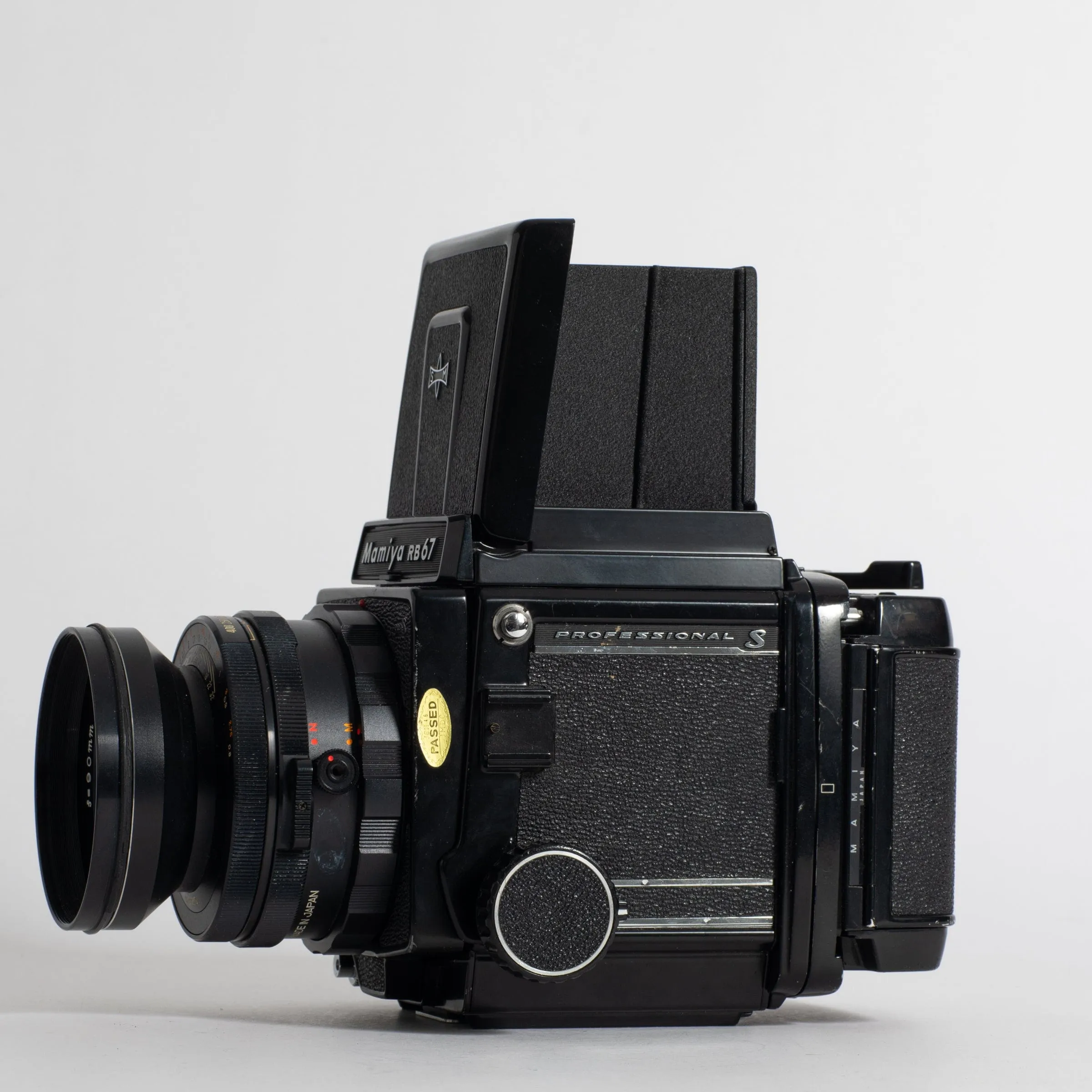 Mamiya RB67 Pro S with two lenses (90mm and 150mm)