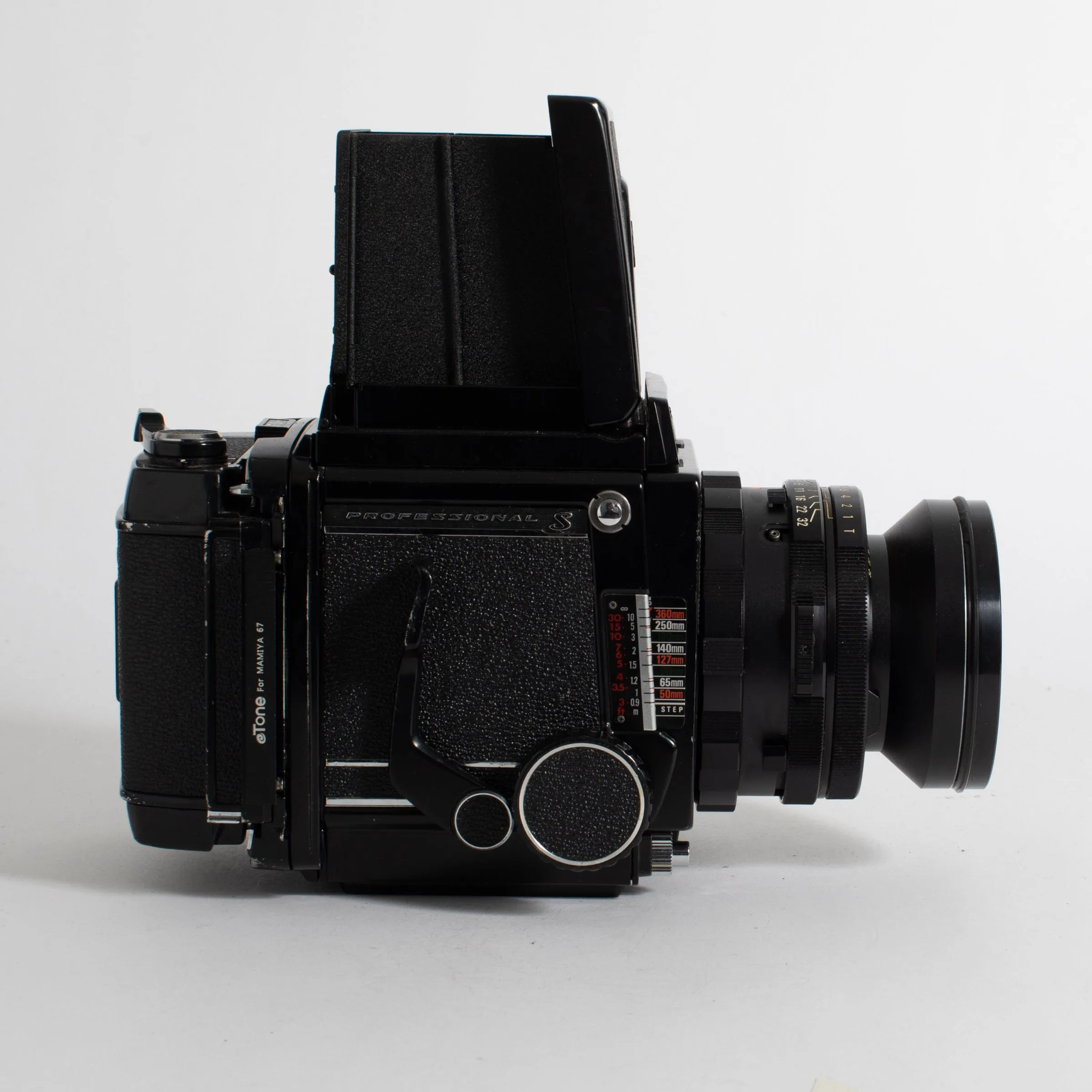 Mamiya RB67 Pro S with two lenses (90mm and 150mm)