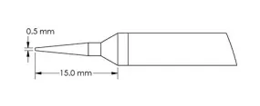 Metcal GTC-CN1505A Sharp Conical Solder Cartridge, 0.5 x 15mm
