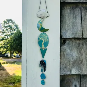 Mother Tree Blues Protective Eye Talisman Wall Hanging