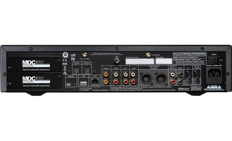 NAD C 658 BluOS™ network player/preamp/DAC with Wi-Fi and Bluetooth