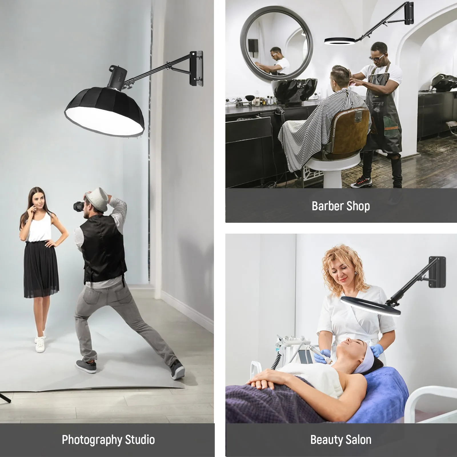 NEEWER 125 CM Triangle Wall Mounting Boom Arm