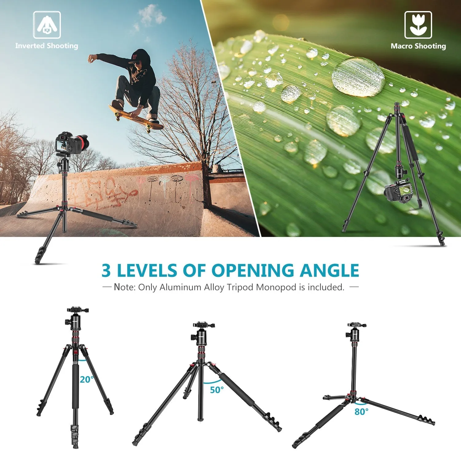 NEEWER 77'' Aluminum Alloy Camera Monopod Tripod