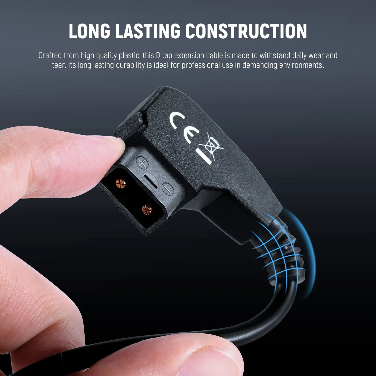 NEEWER NC012 D Tap Male to D Tap Female Extension Power Cable