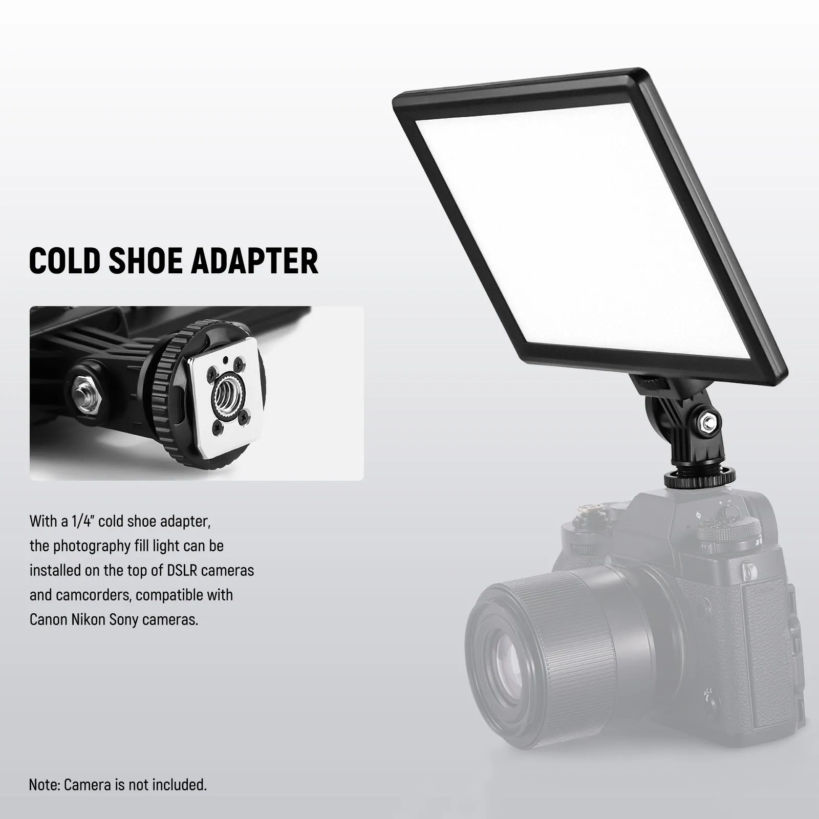 NEEWER NL-116AI 9" LED Video Panel Light with Mini Tripod