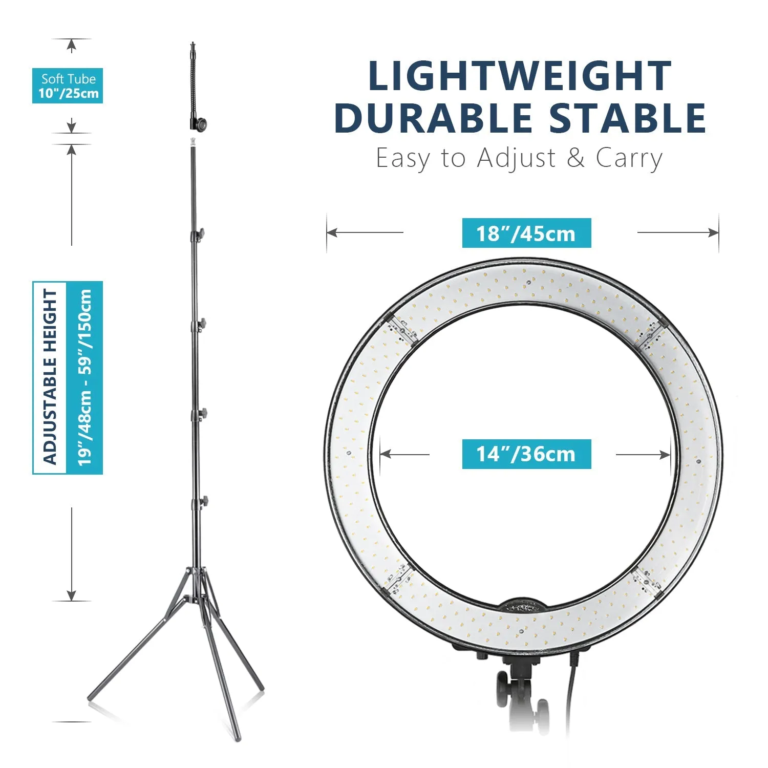 NEEWER RL-18 18 Inch LED Ring Light Kit