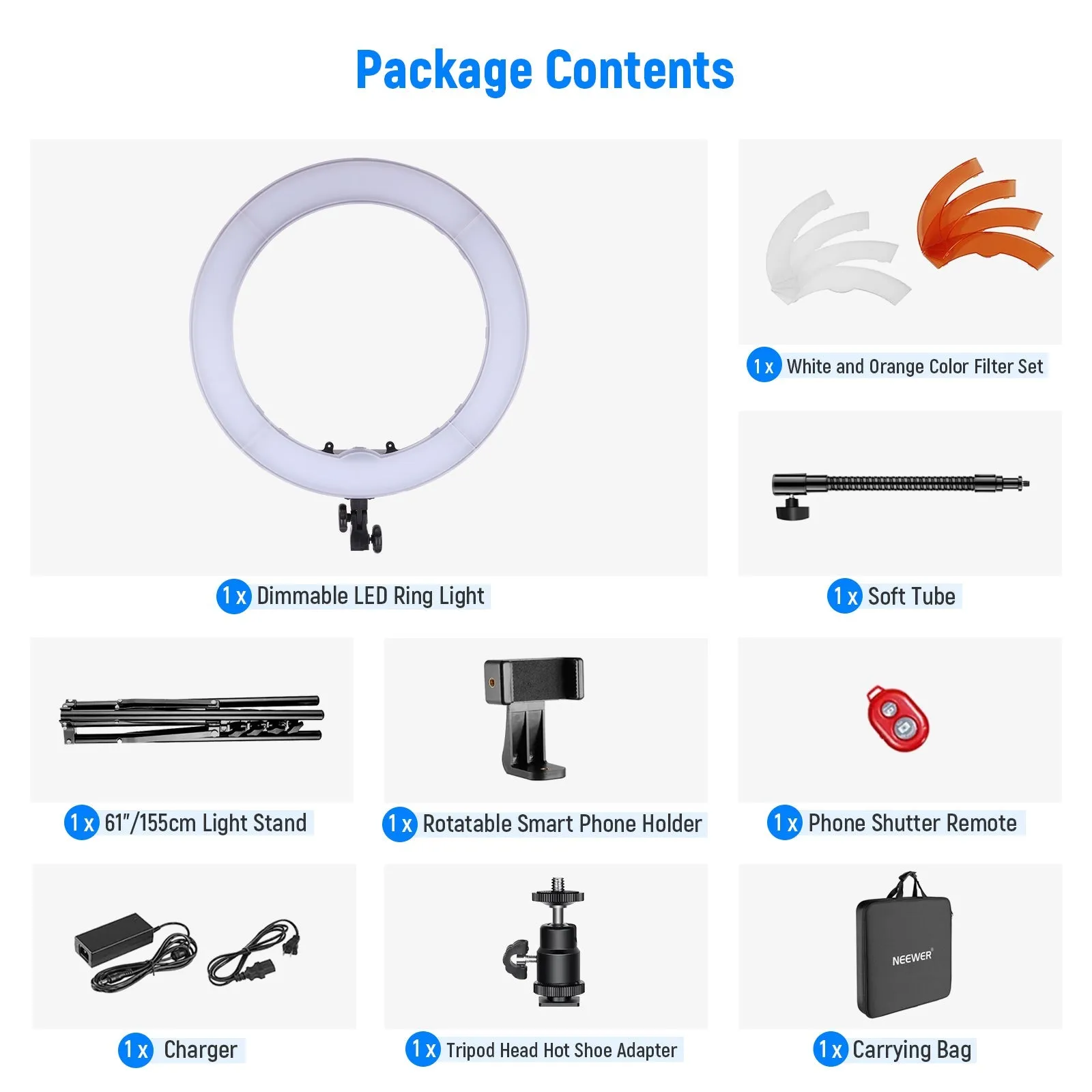 NEEWER RL-18 18 Inch LED Ring Light Kit