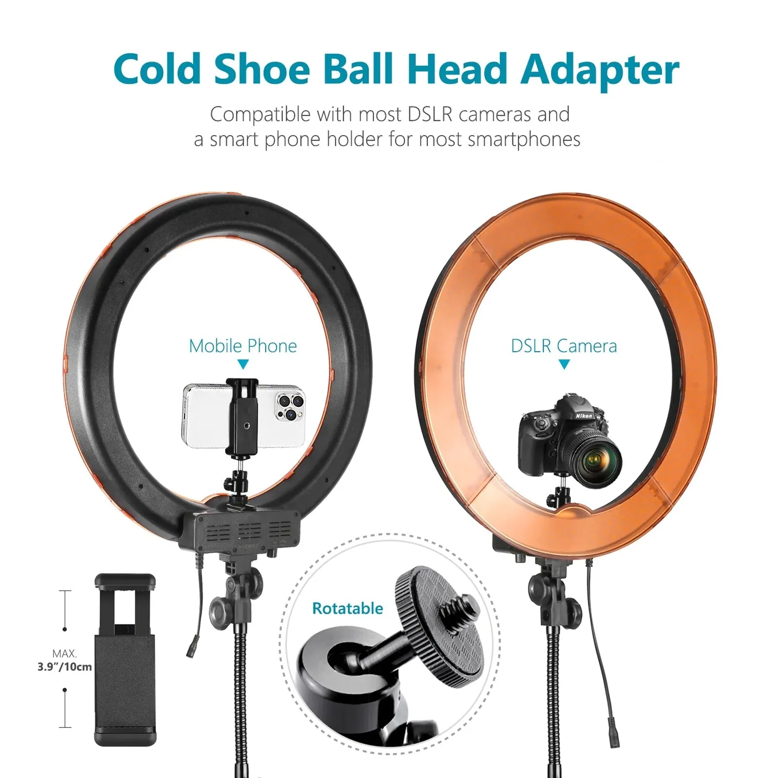 NEEWER RL-18 18 Inch LED Ring Light Kit