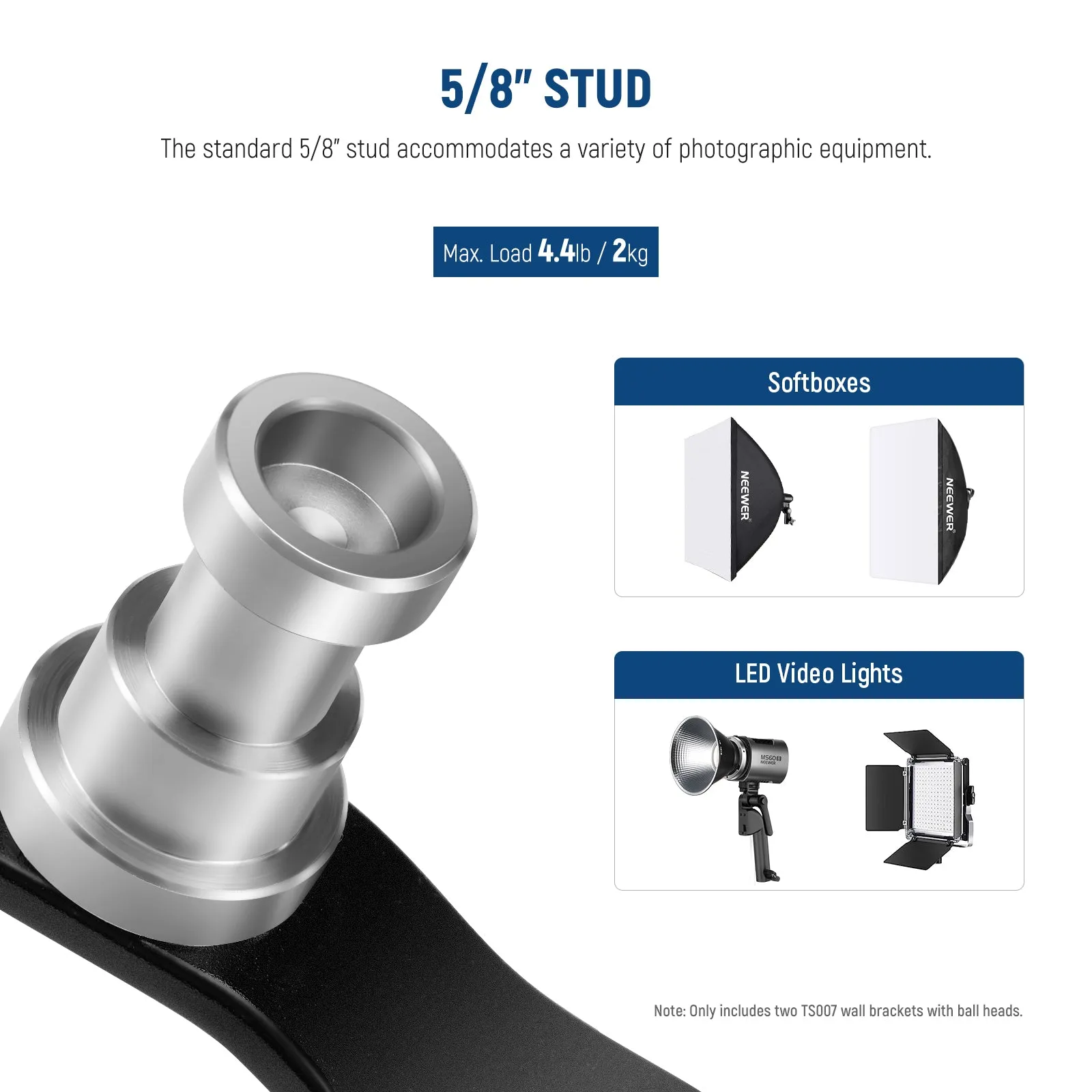 NEEWER TS007 2 Pack E Type Wall Ceiling Mount