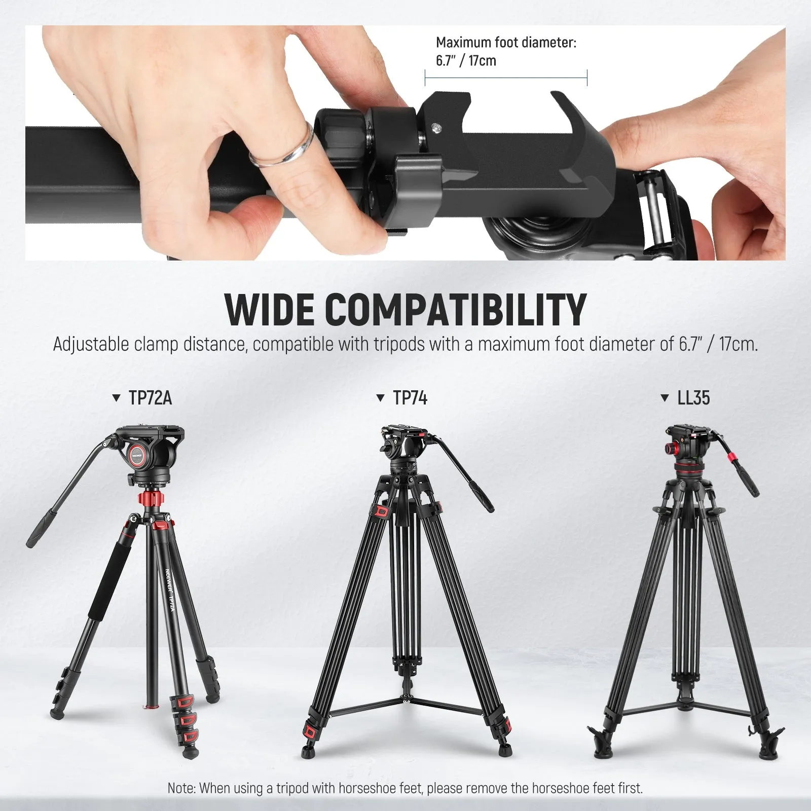 NEEWER TS009 Quick Lock Release Photography Tripod Dolly