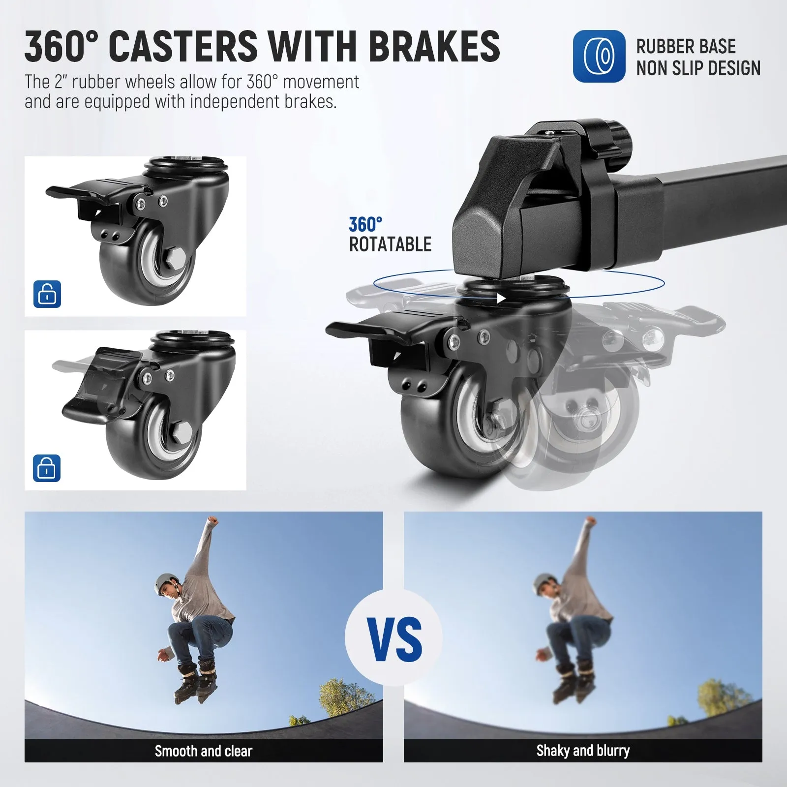 NEEWER TS009 Quick Lock Release Photography Tripod Dolly