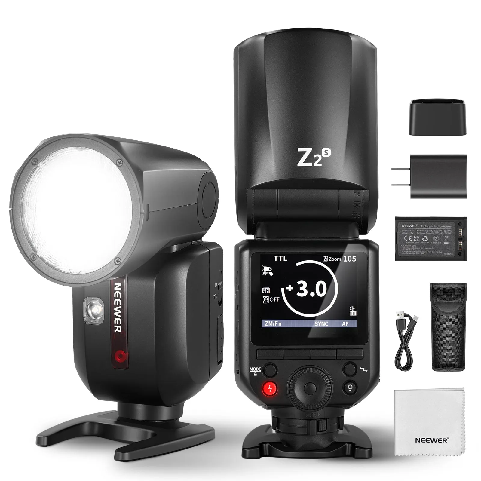 NEEWER Z2-S TTL Round Head Flash Speedlite For Sony