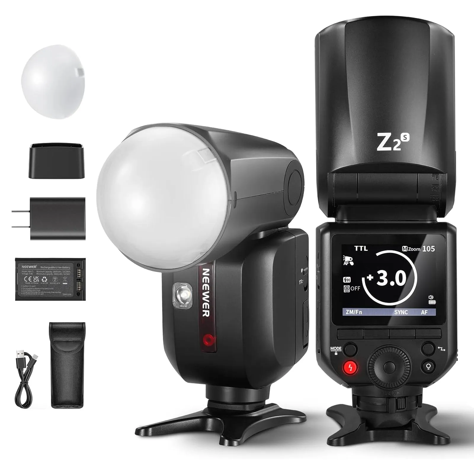 NEEWER Z2-S TTL Round Head Flash Speedlite For Sony