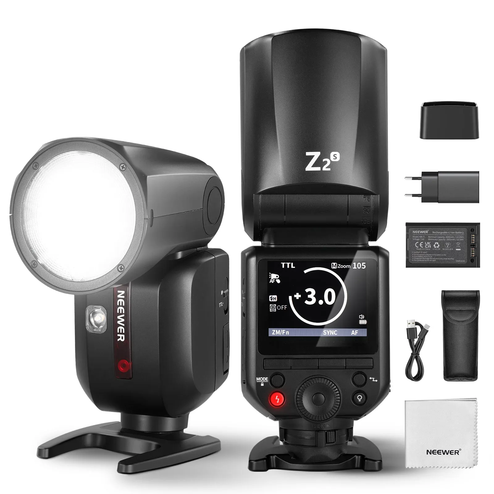 NEEWER Z2-S TTL Round Head Flash Speedlite For Sony