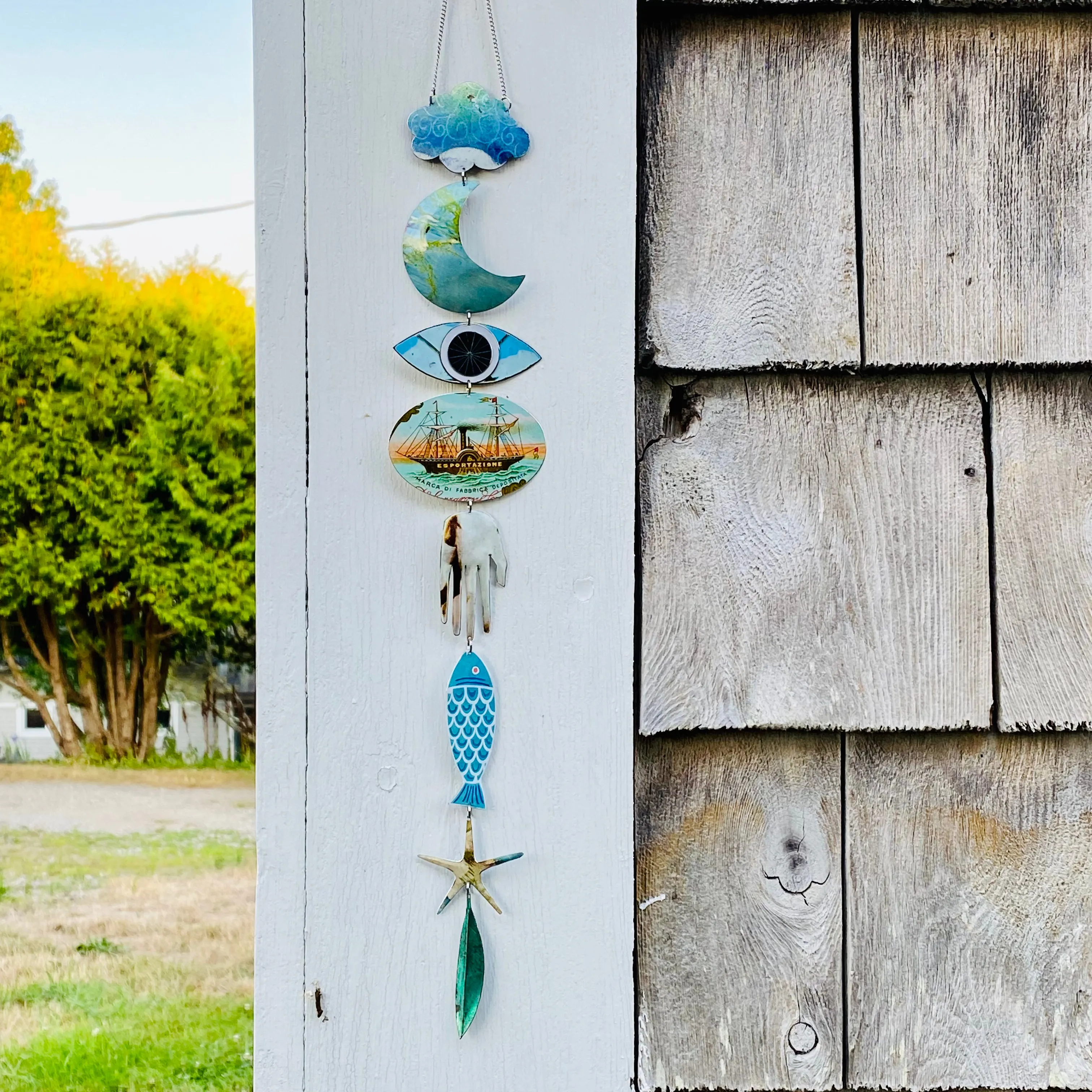 Ocean Blues Protective Eye Talisman Wall Hanging