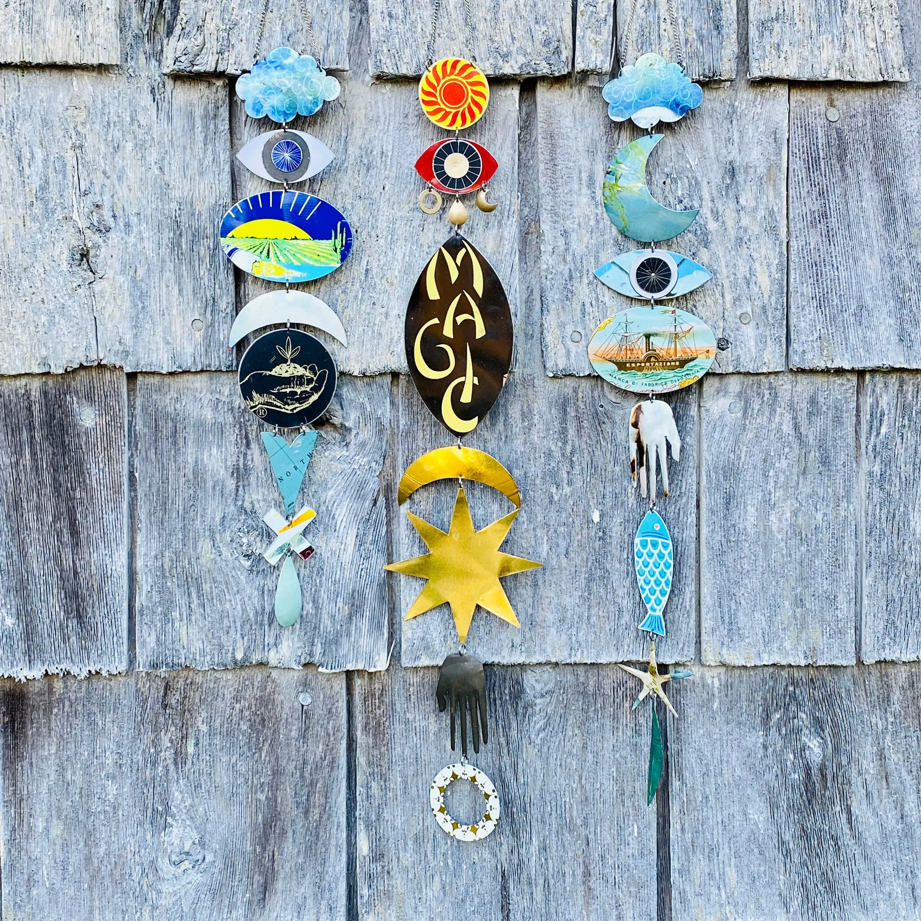 Ocean Blues Protective Eye Talisman Wall Hanging