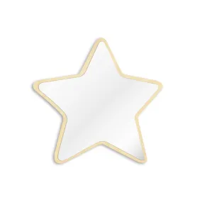 Pentastar Shaped Wall Mirror Five-pointed Star Decorative Acrylic Safety Mirror With Wood Back Children Kid Room Wall Decor