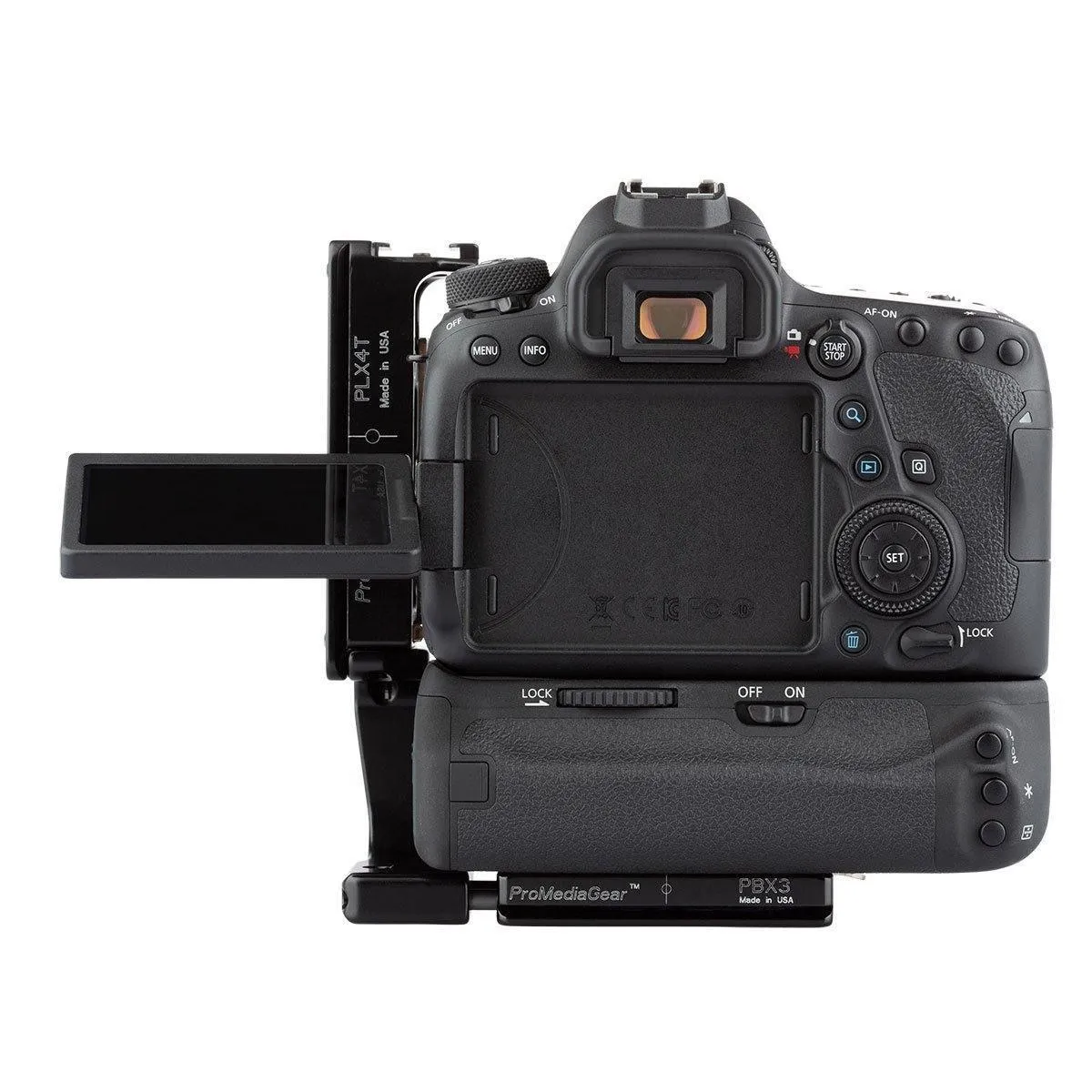 PLX4T Universal Arca-Swiss L-Bracket for Tall DSLR and Mirrorless Cameras with Articulating LCD screens
