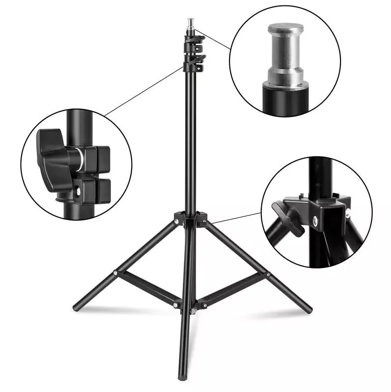 Pxel LS-SB Dual Set Socket Softbox, 2pcs 150w Bulb, 2pcs. 200cm Light Stand for Photography, Video Shoots, Studio Lightings, Kit 2