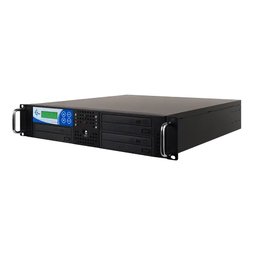 Rack Mount 3-Copy 24x DVD/CD Duplicator Black With 500GB (RK3TDVDB)
