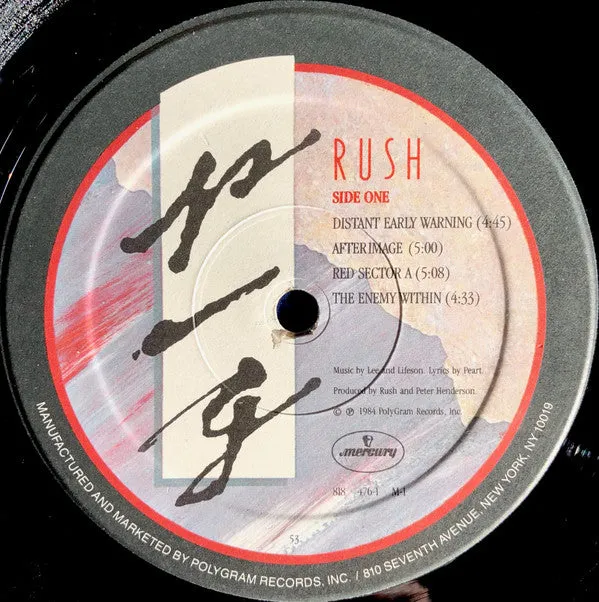 Rush - Grace Under Pressure (LP, Album, 53 ) (VG )