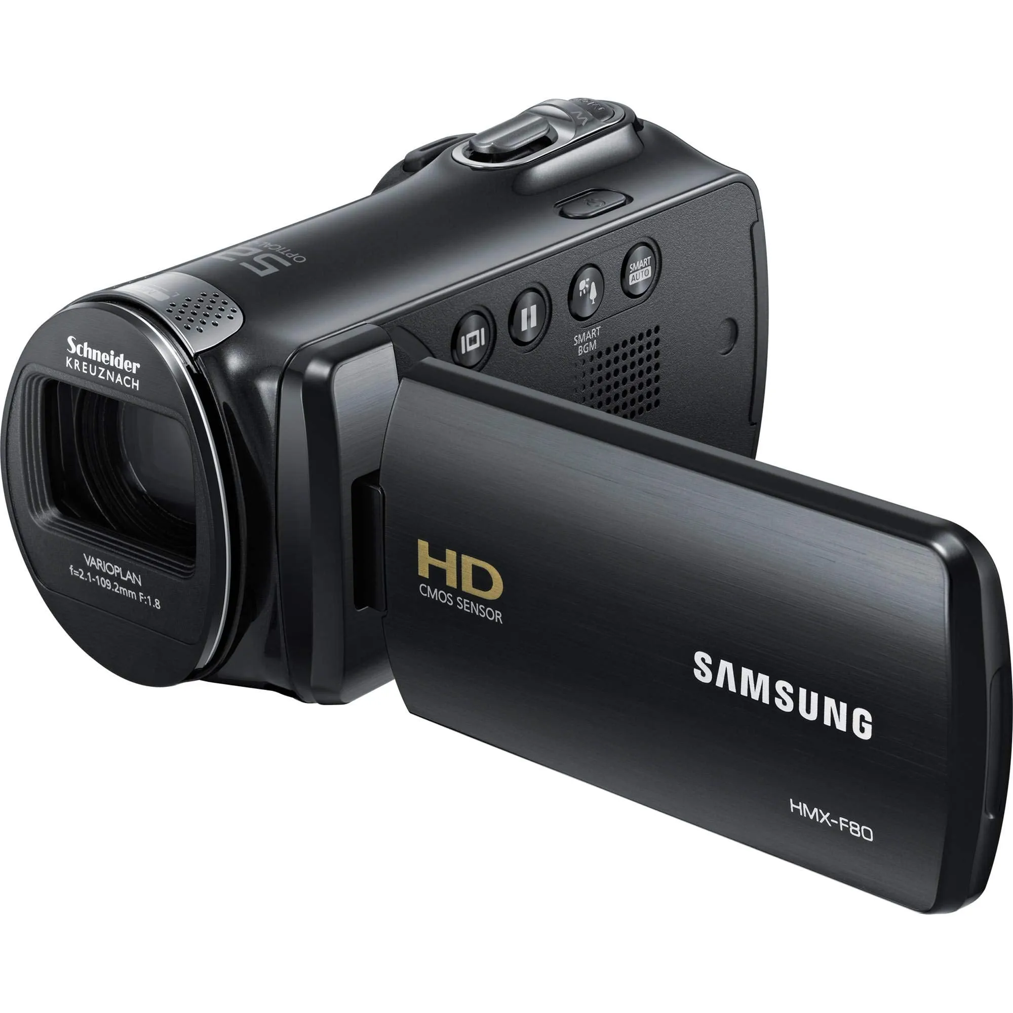 Samsung HMX-F90 Black Camcorder   Full-Size Aluminum Tripod   Deluxe Padded Backpack with Accessories Bundle