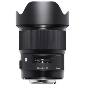 SIGMA Camera Lens 20mm F1.4 DG HSM Art Black [Nikon F /Single Focal Length Lens]