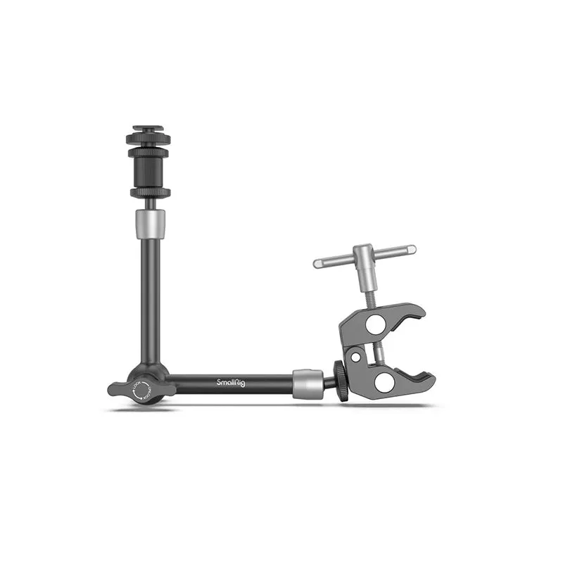 SmallRig Crab-Shaped Clamp and Aluminum Alloy 11" Magic Arm with Cold Shoe with 360 Degree Adjustable Ball Heads and Cold Shoe with 1.5Kg Max Load Capacity for Photography and Studio Equipment | 3726