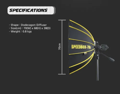SMDV SPEEDBOX-70s - Professional 28-Inch (70cm) Circular Softbox