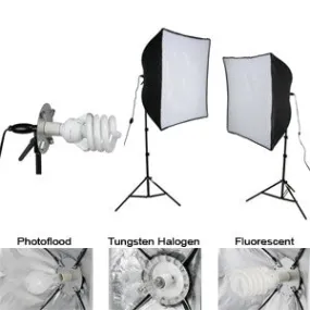 Smith-Victor KSB-1000 2-Light 1000-watt Economy SoftBox Light Kit