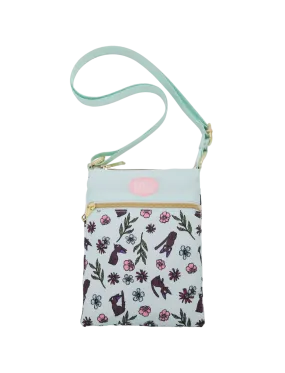 Studio Ghibli Kiki's Delivery Service, Jiji Floral Passport Crossbody Bag