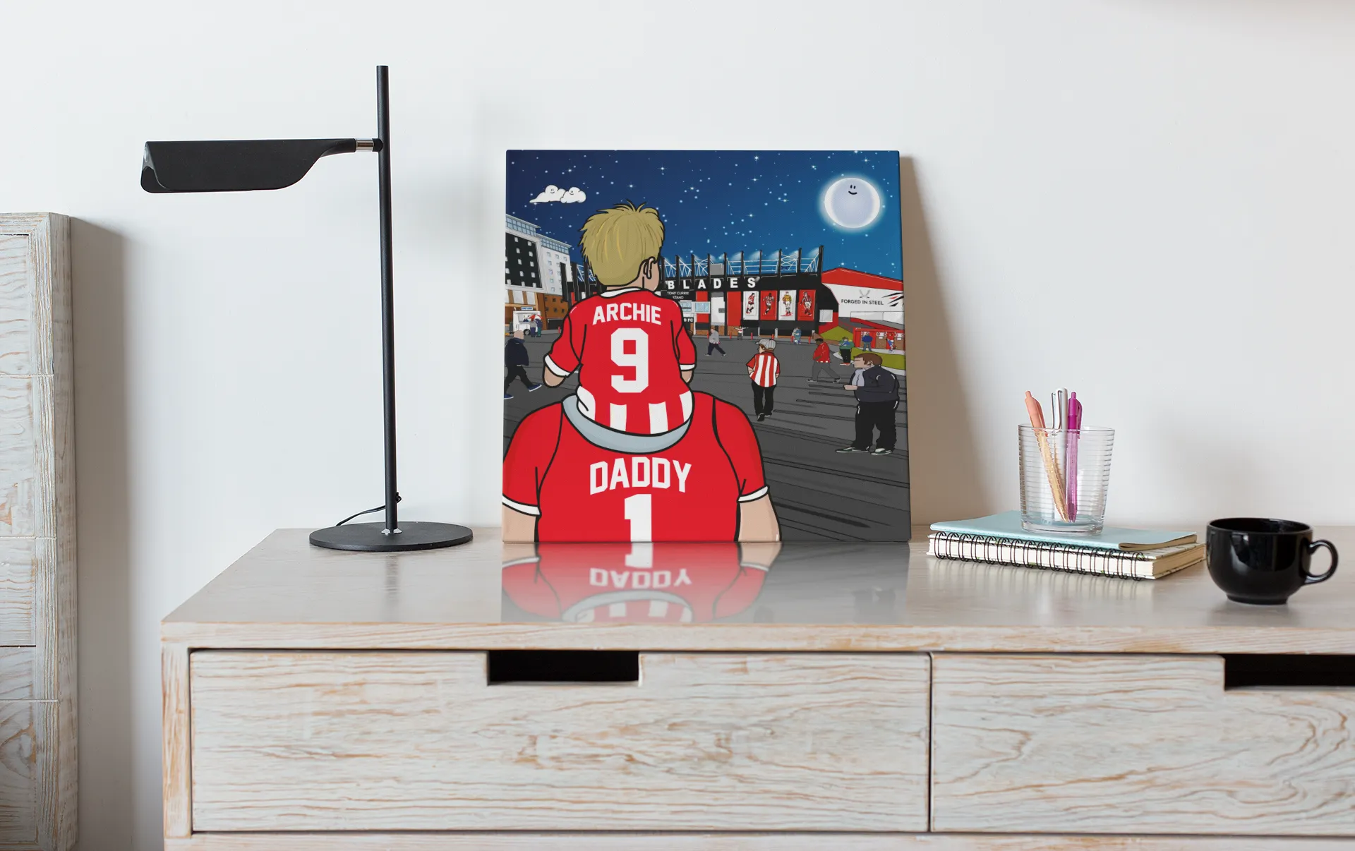 SUFC Dad & Lad – personalised print