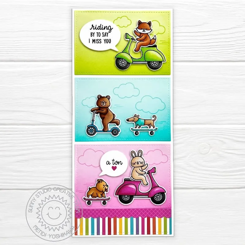 SUNNY STUDIO: Critters on the Go | Sunny Snippets Die