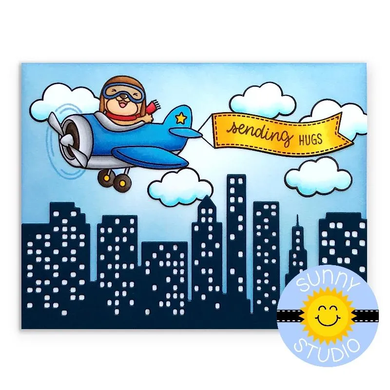 SUNNY STUDIO: Plane Awesome Sunny Snippets
