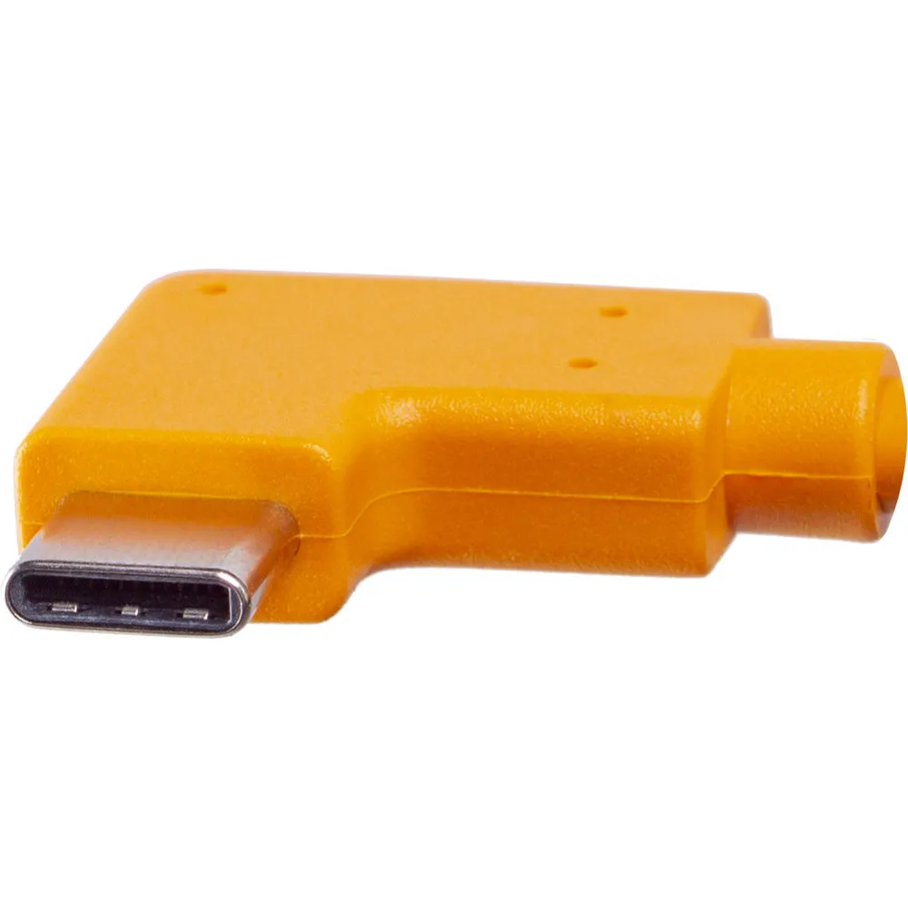 Tether Tools 20" TetherPro USB 3.0 Type-A to C Right Angle Adapter Cable (High-Visibilty Orange)
