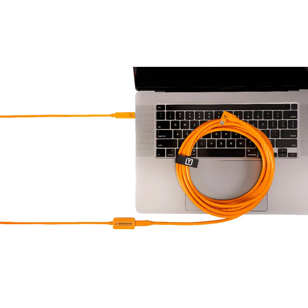 TetherBoost Pro 5m (15') USB-C Core Controller Extension Cable (High-Visibility Orange)