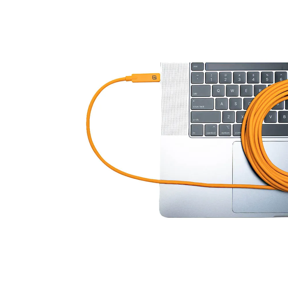 TetherBoost Pro 5m (15') USB-C Core Controller Extension Cable (High-Visibility Orange)