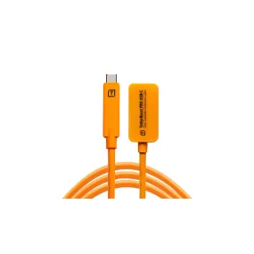 TetherBoost Pro 5m (15') USB-C Core Controller Extension Cable (High-Visibility Orange)
