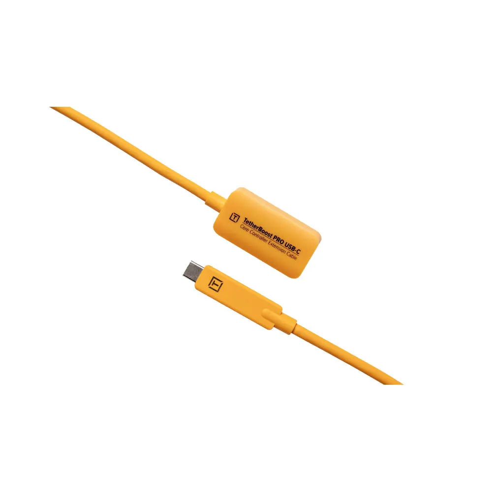 TetherBoost Pro 5m (15') USB-C Core Controller Extension Cable (High-Visibility Orange)