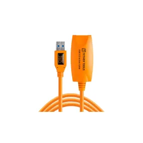TetherPro USB 3.0 to Female Active Extension Cable (High-Visibility Orange)