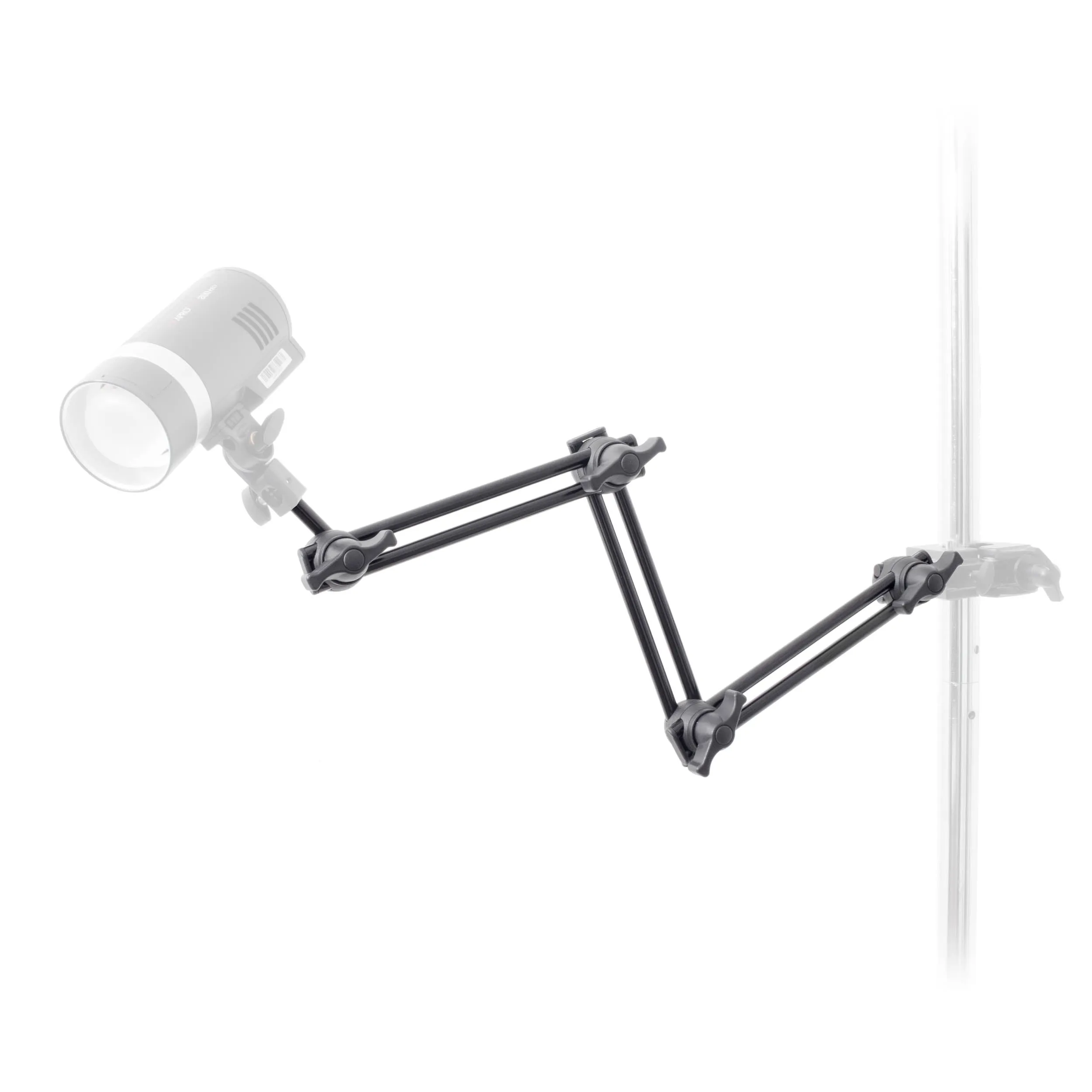 Three-Sectioned Double-Articulated Arm with 2x 5/8" Studs