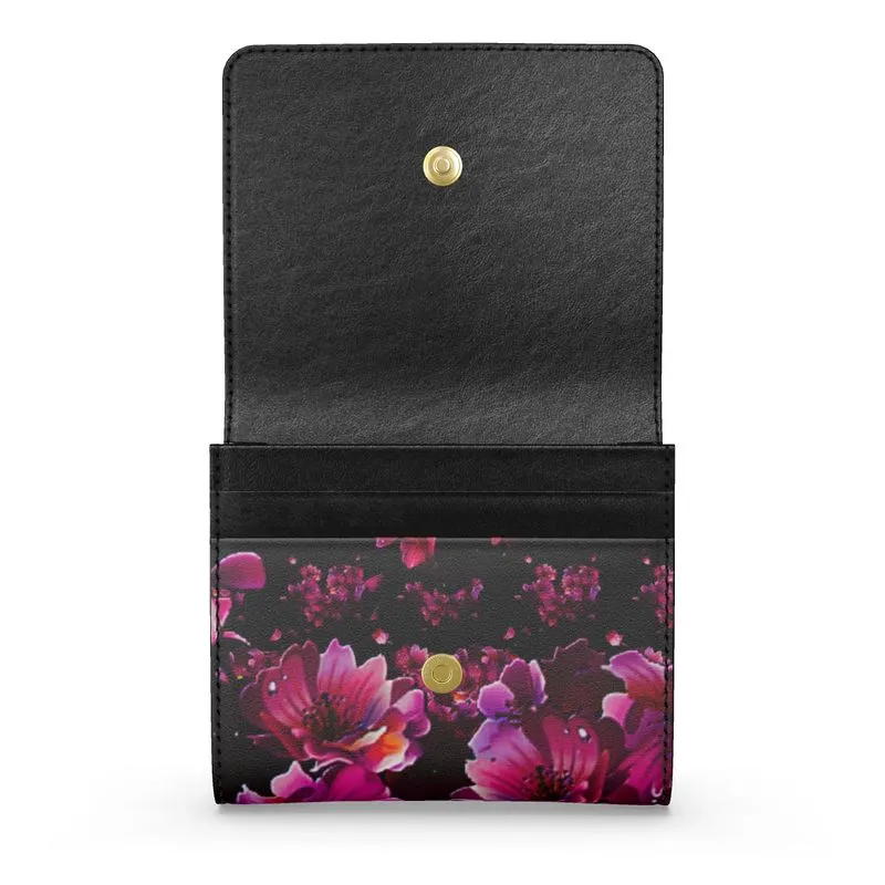 TRP Floral Print 02 Designer Small Leather Foldover Wallet